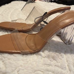 Zara VINYL SANDALS WITH METHACRYLATE HEEL